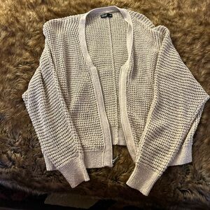 Simply Vera Vera Wang Textured Cream Cardigan w gold accent